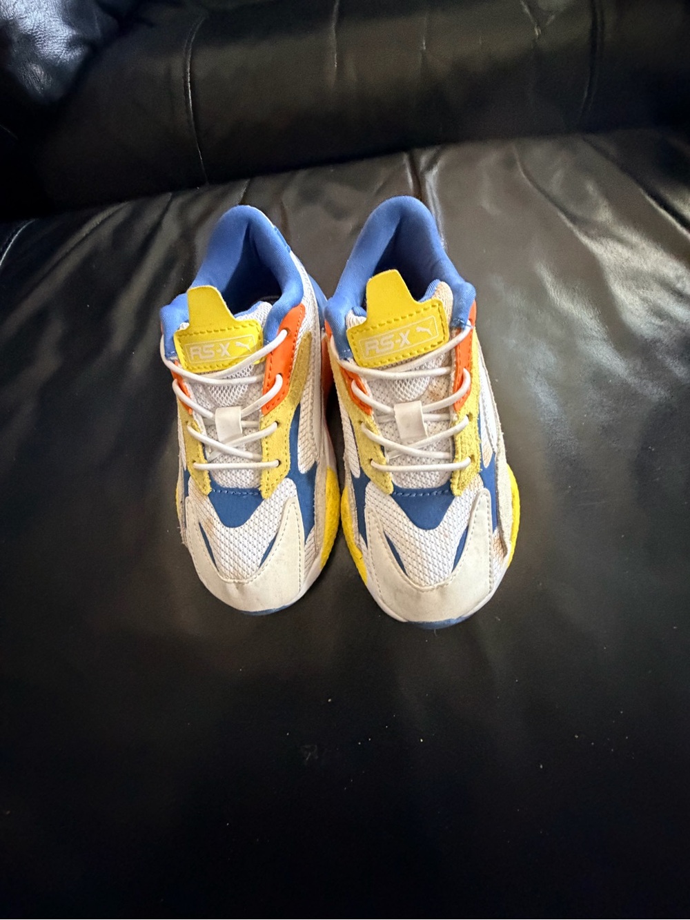 Puma Kids Blue, Yellow & Orange RS-X Sneakers